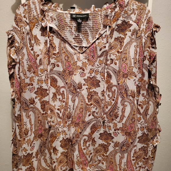 International Concepts (INC) Tie-Neck Long Sleeved Shirt - Picture 4 of 4